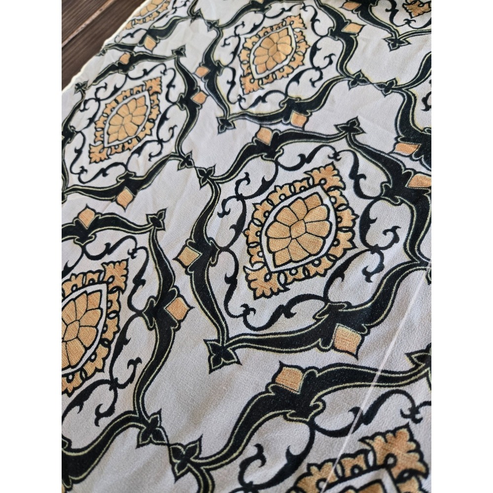 VTG Beckford Silk England Scarf Old Money Baroque Medallion Pure Silk‎ 67"x19" - Picture 4 of 10